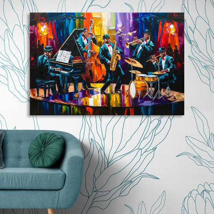 New Orleans Jazz Musicians Sitting Room - Canvas Wall Art