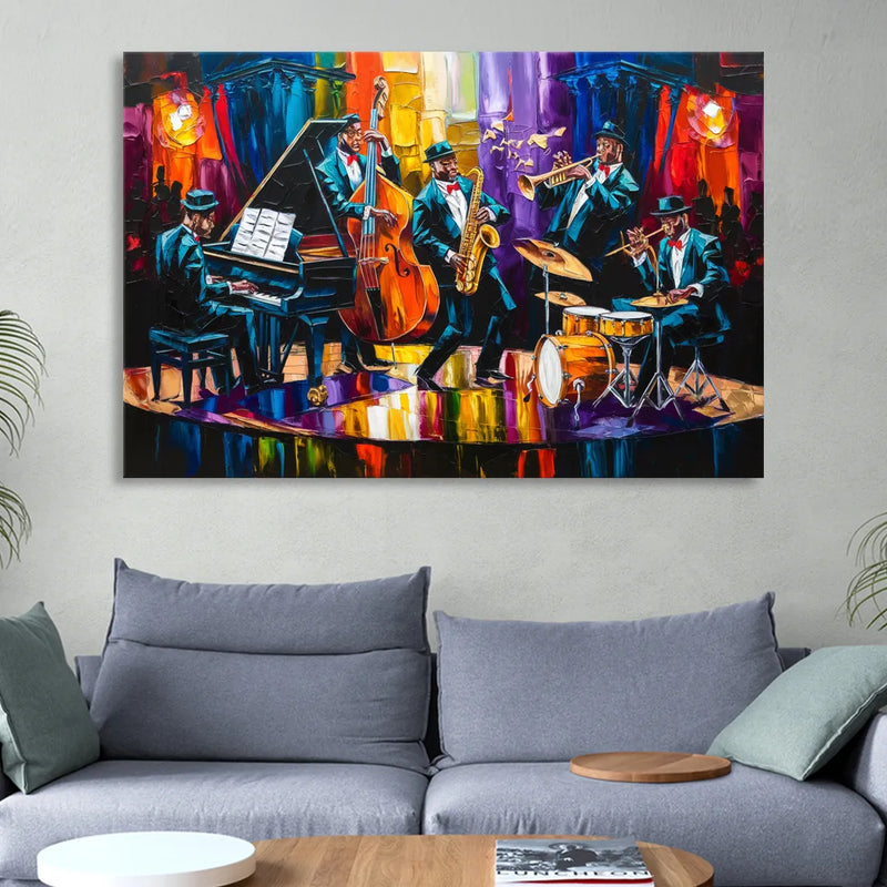 New Orleans Jazz Musicians Living Room - Canvas Wall Art
