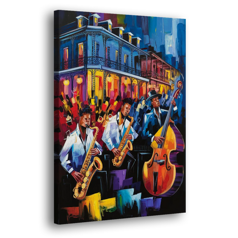 New Orleans Jazz Scene - Canvas Wall Art