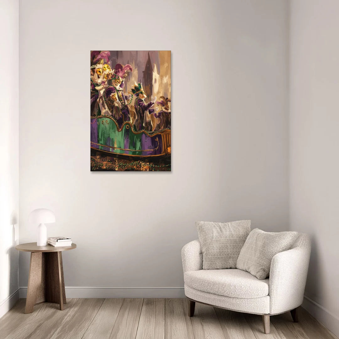 New Orleans Mardi Gras Parade - Canvas Wall Art - Sofa - 24x36
