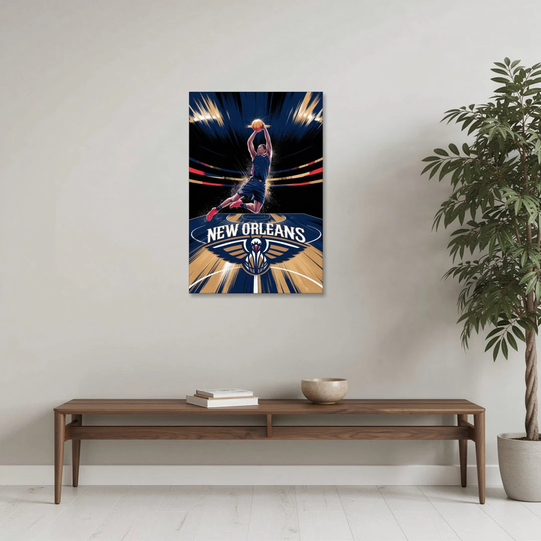 New Orleans Pelicans Team Pride - Canvas Wall Art - Coffee Table - 24x36