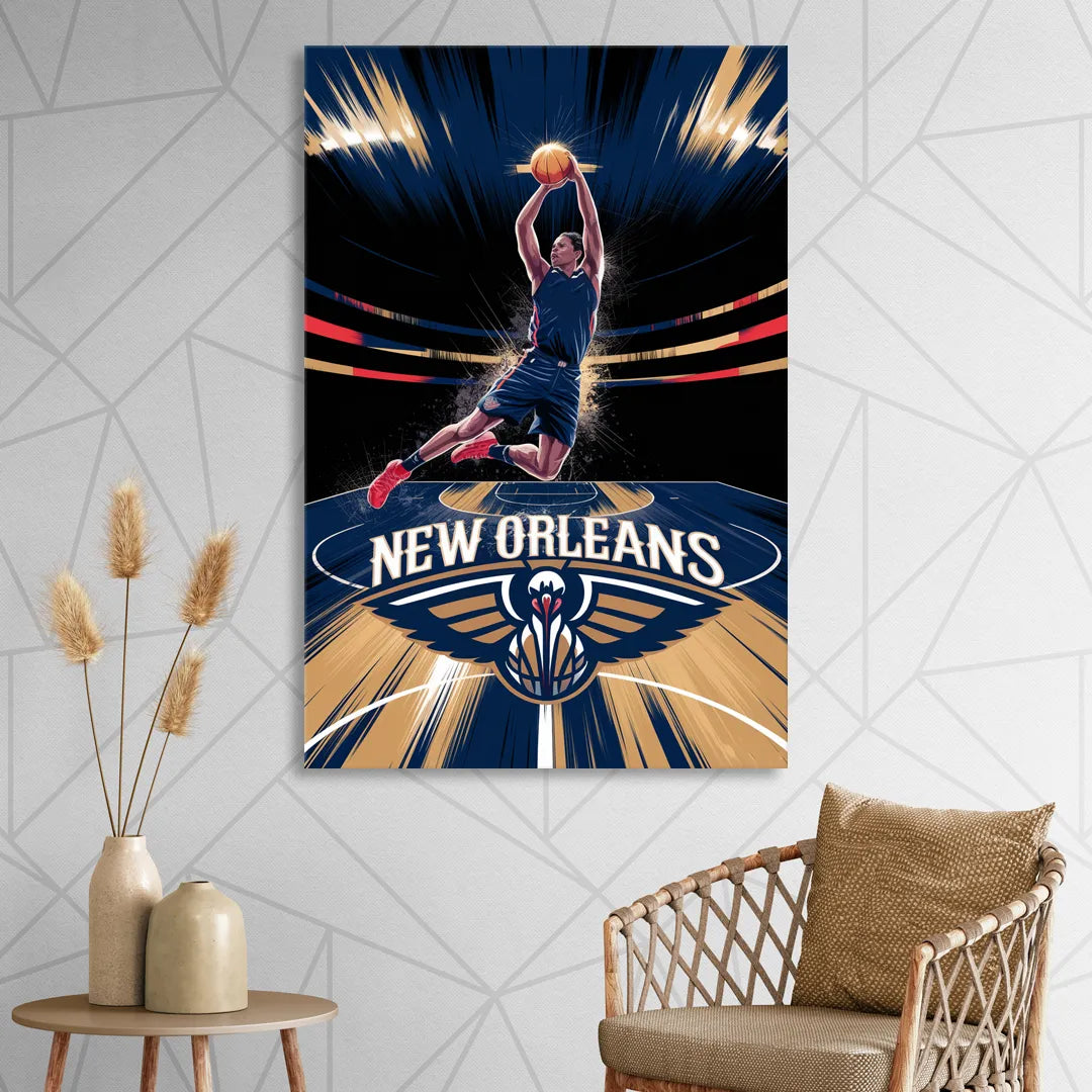 New Orleans Pelicans Team Pride Living Room - Canvas Wall Art