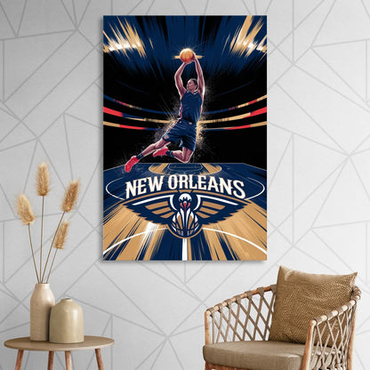 New Orleans Pelicans Team Pride Living Room - Canvas Wall Art