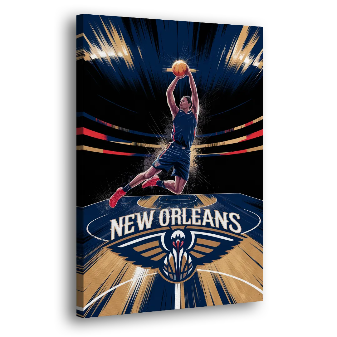 New Orleans Pelicans Team Pride Side - Canvas Wall Art