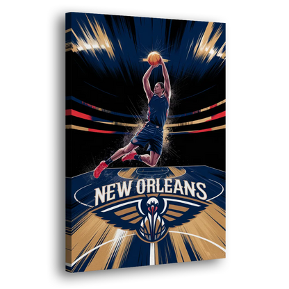 New Orleans Pelicans Team Pride Side - Canvas Wall Art