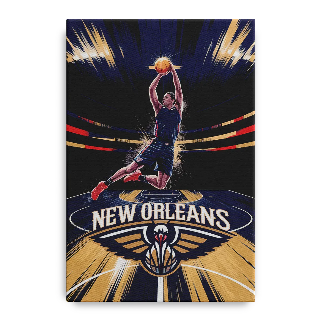 New Orleans Pelicans Team Pride Front - Canvas Wall Art