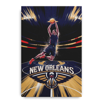 New Orleans Pelicans Team Pride Front - Canvas Wall Art
