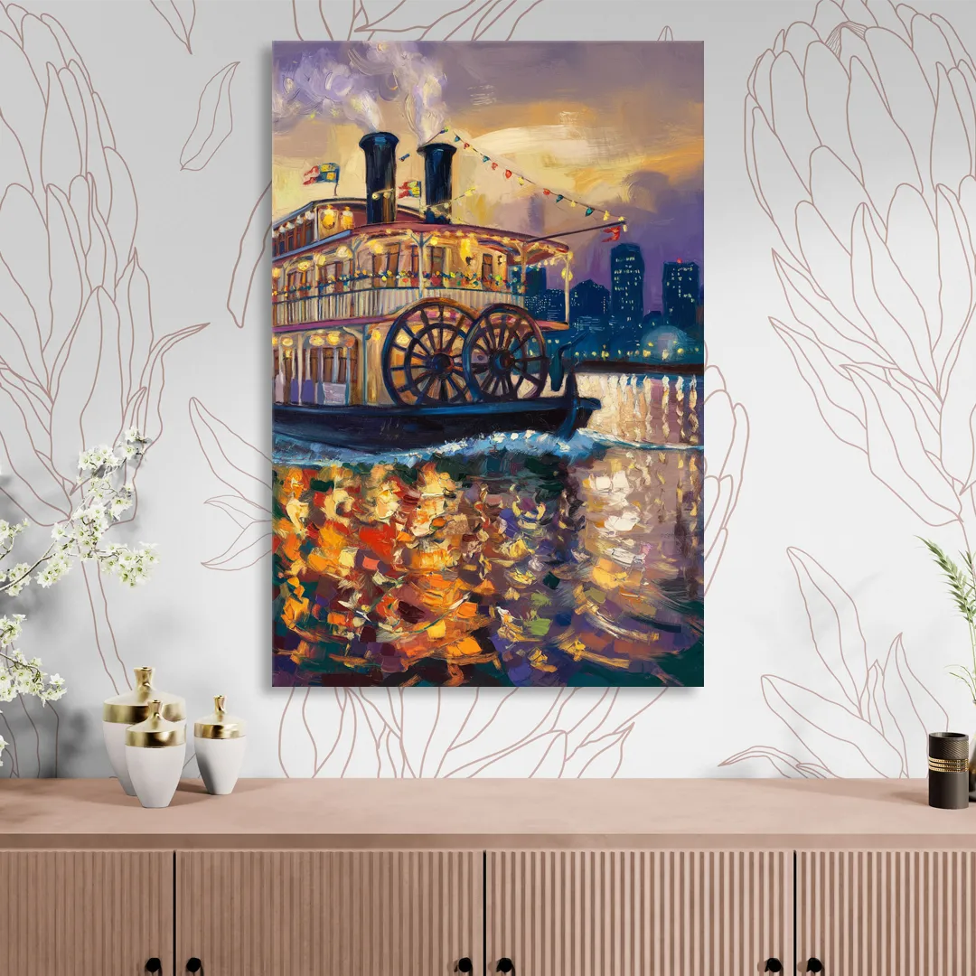 New Orleans Riverboat Adventure Sitting Room - Canvas Wall Art