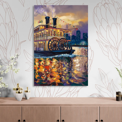 New Orleans Riverboat Adventure Sitting Room - Canvas Wall Art