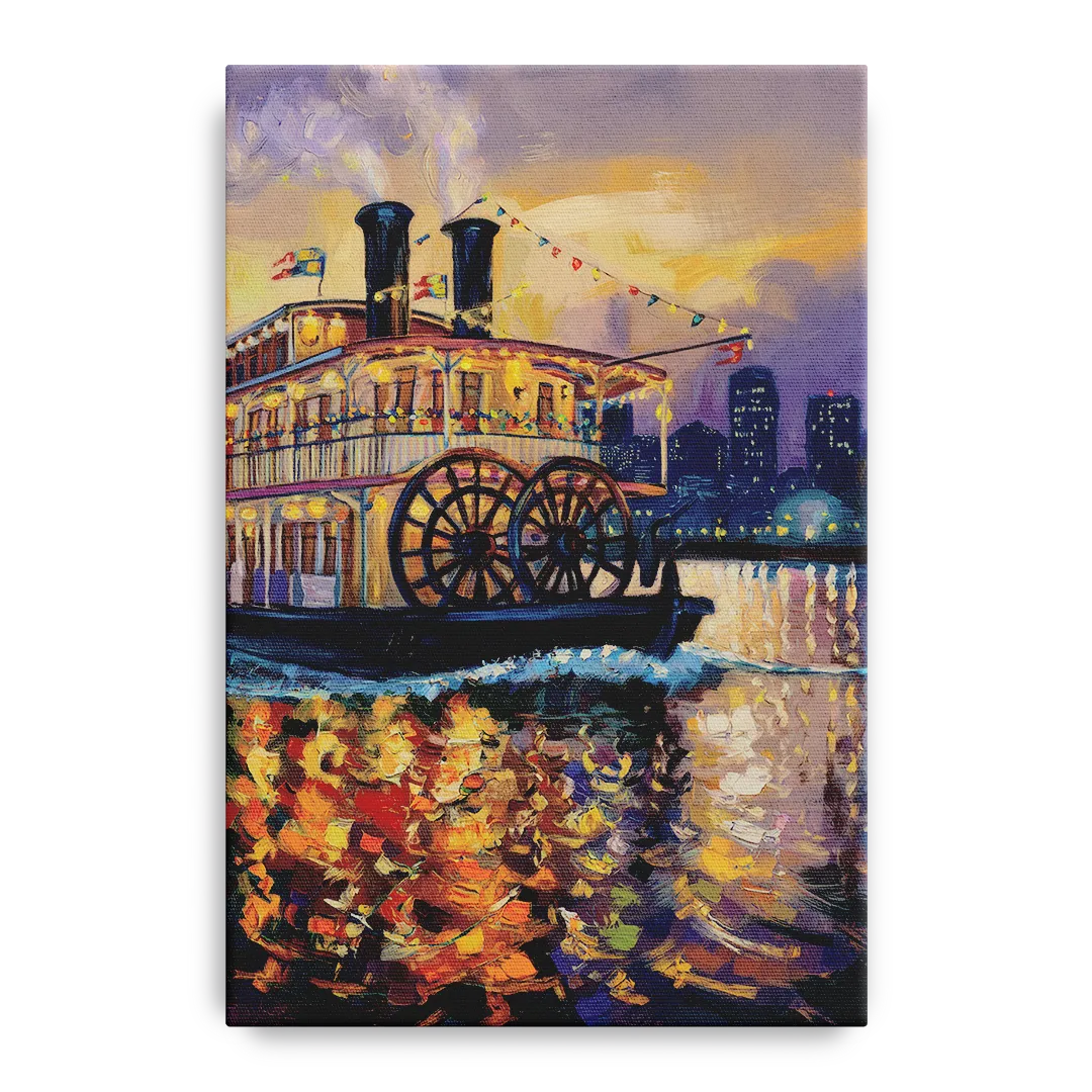 New Orleans Riverboat Adventure Front - Canvas Wall Art