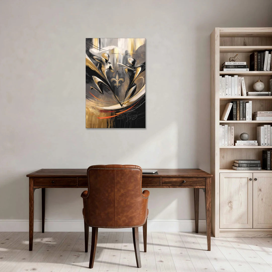 New Orleans Saints Fans Passion - Canvas Wall Art - Office - 24x36
