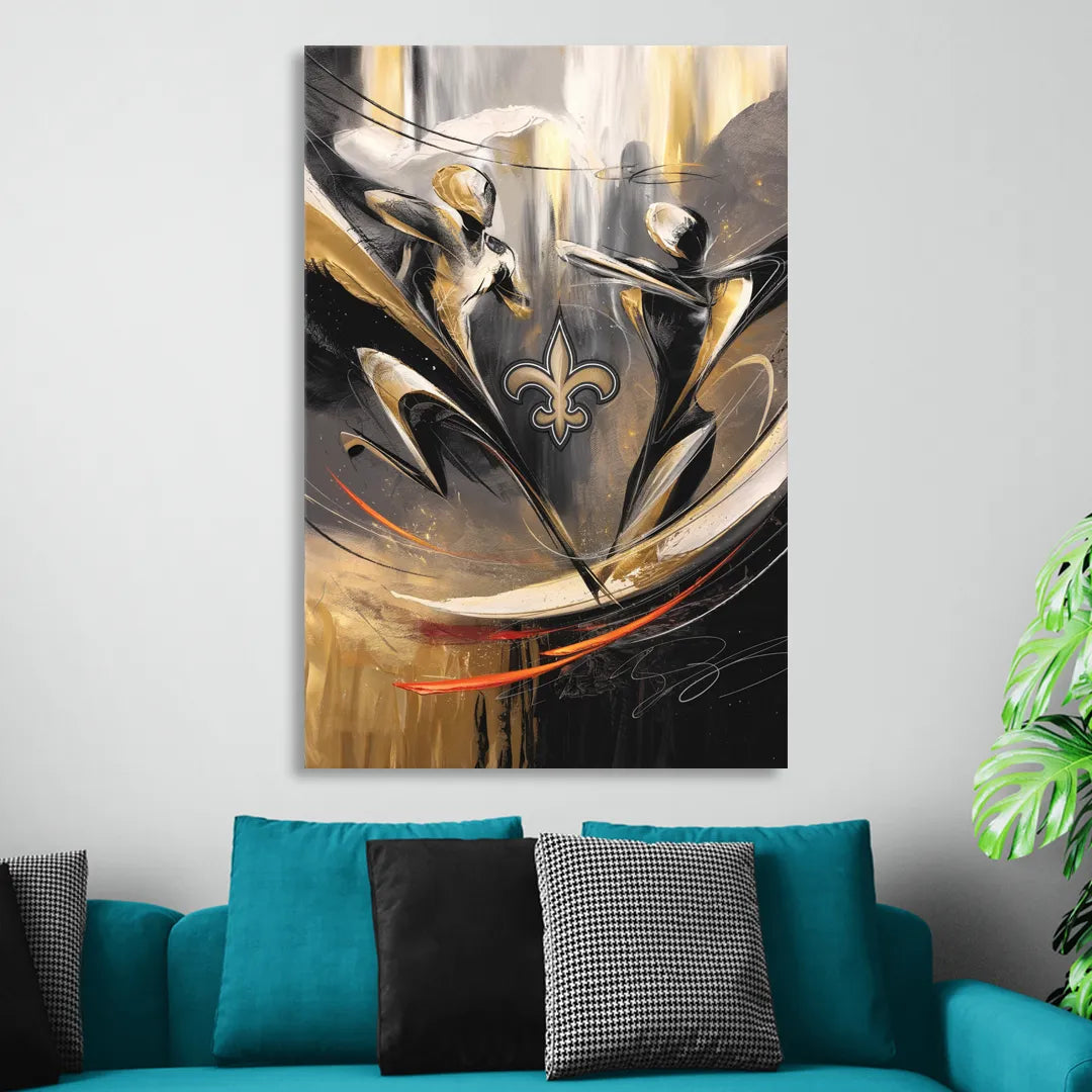 New Orleans Saints Fans Passion Sitting Room - Canvas Wall Art