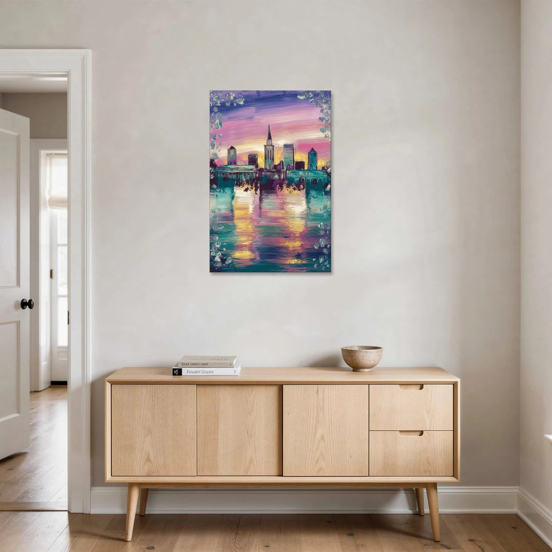 New Orleans Skyline at Sunset - Canvas Wall Art - Coffee Table - 24x36