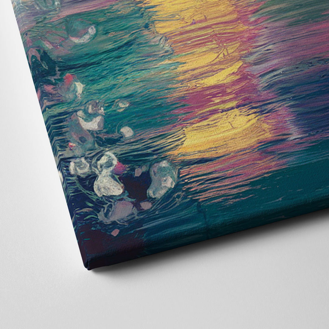 New Orleans Skyline at Sunset Canvas Close Up