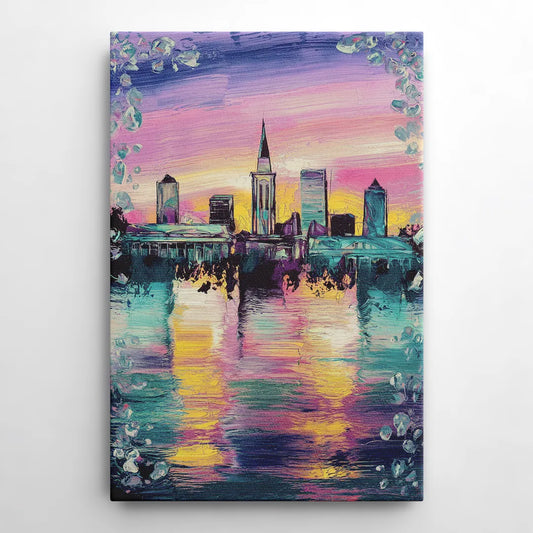 New Orleans Skyline at Sunset - Canvas Wall Art