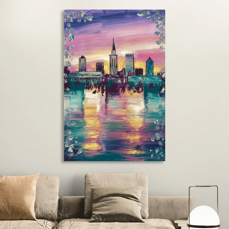 New Orleans Skyline at Sunset Sitting Room - Canvas Wall Art
