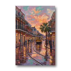 New Orleans Vibrant Street Art - Canvas Wall Art - Front