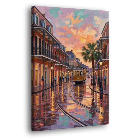 New Orleans Vibrant Street Art - Canvas Wall Art - Side