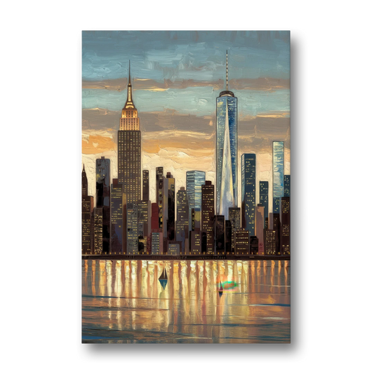 New York City Artistic View - Canvas Wall Art - Front