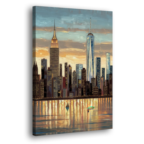 New York City Artistic View - Canvas Wall Art - Side