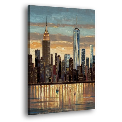 New York City Artistic View Side - Canvas Wall Art