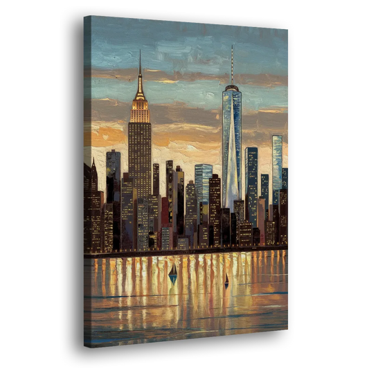 New York City Artistic View Side - Canvas Wall Art