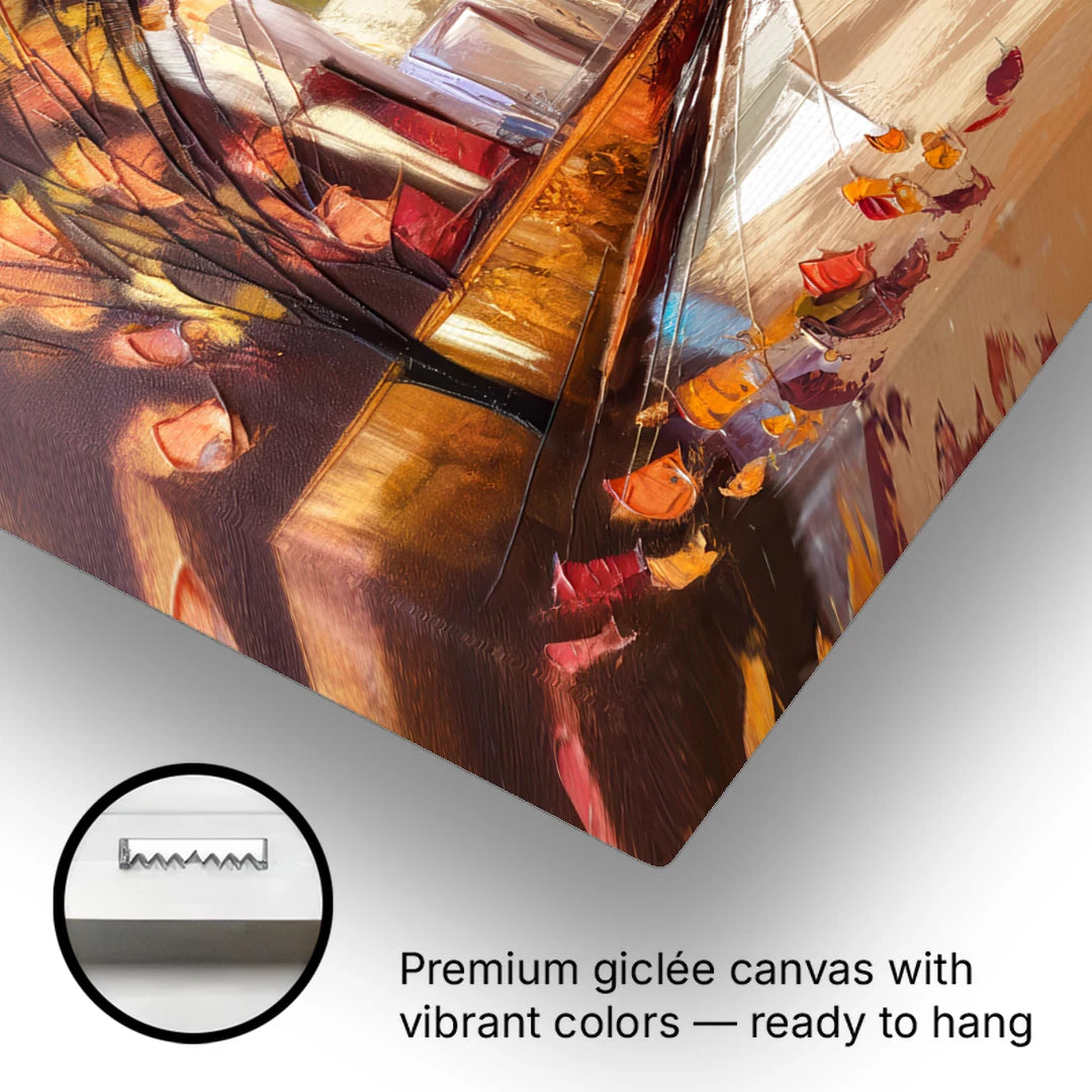 New York City Central Park Autumn - Canvas Wall Art - Gallery Wrap Corner
