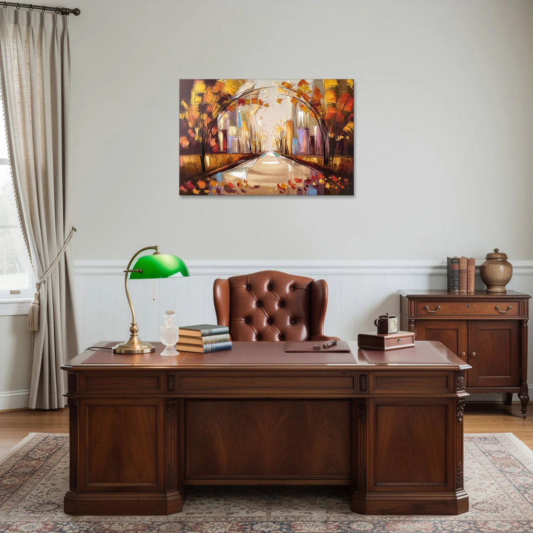 New York City Central Park Autumn - Canvas Wall Art - Office - 36x24