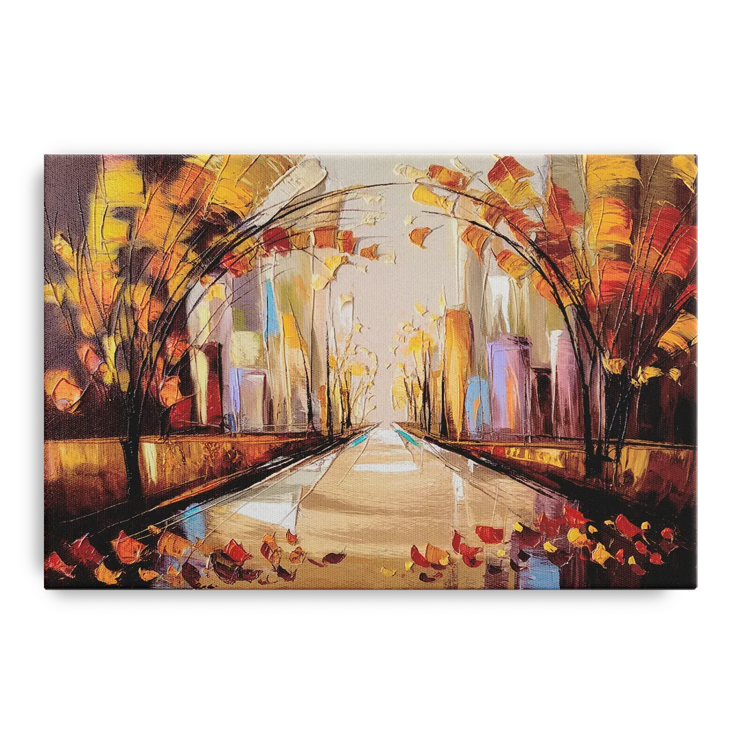 New York City Central Park Autumn Front - Canvas Wall Art