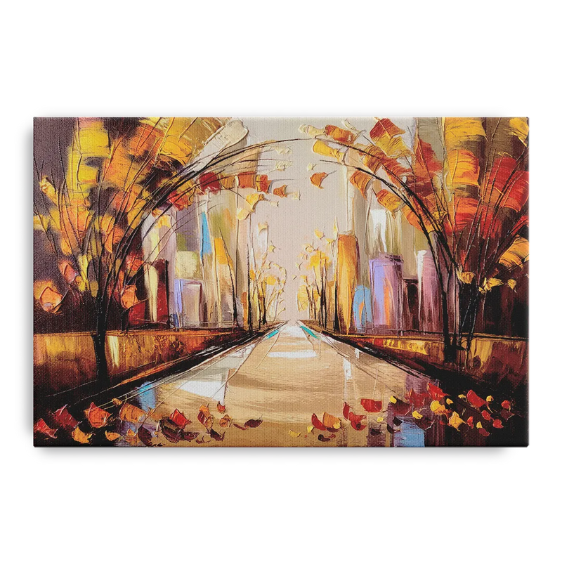 New York City Central Park Autumn Front - Canvas Wall Art