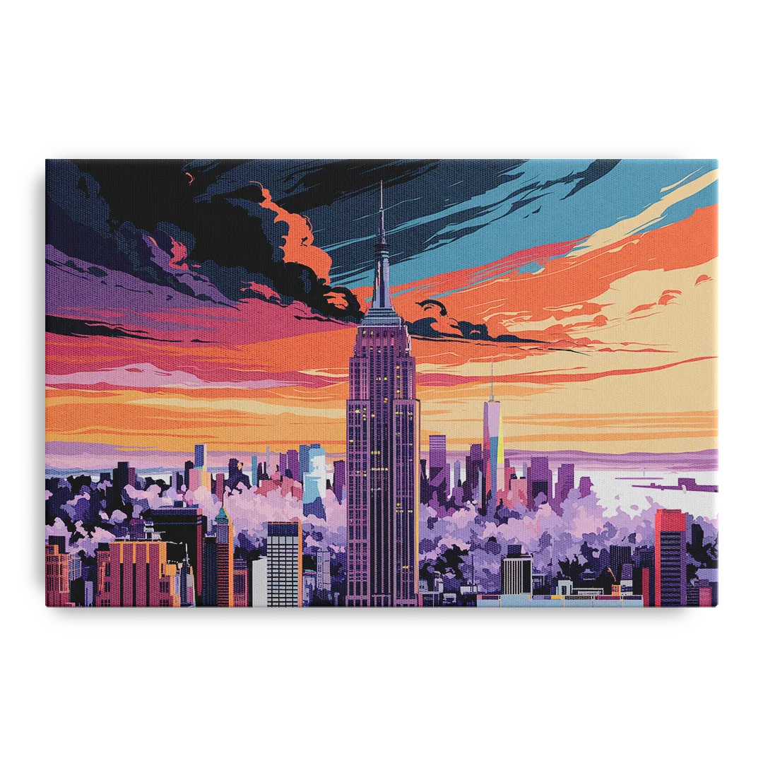 New York City Empire State Building Front - Canvas Wall Art