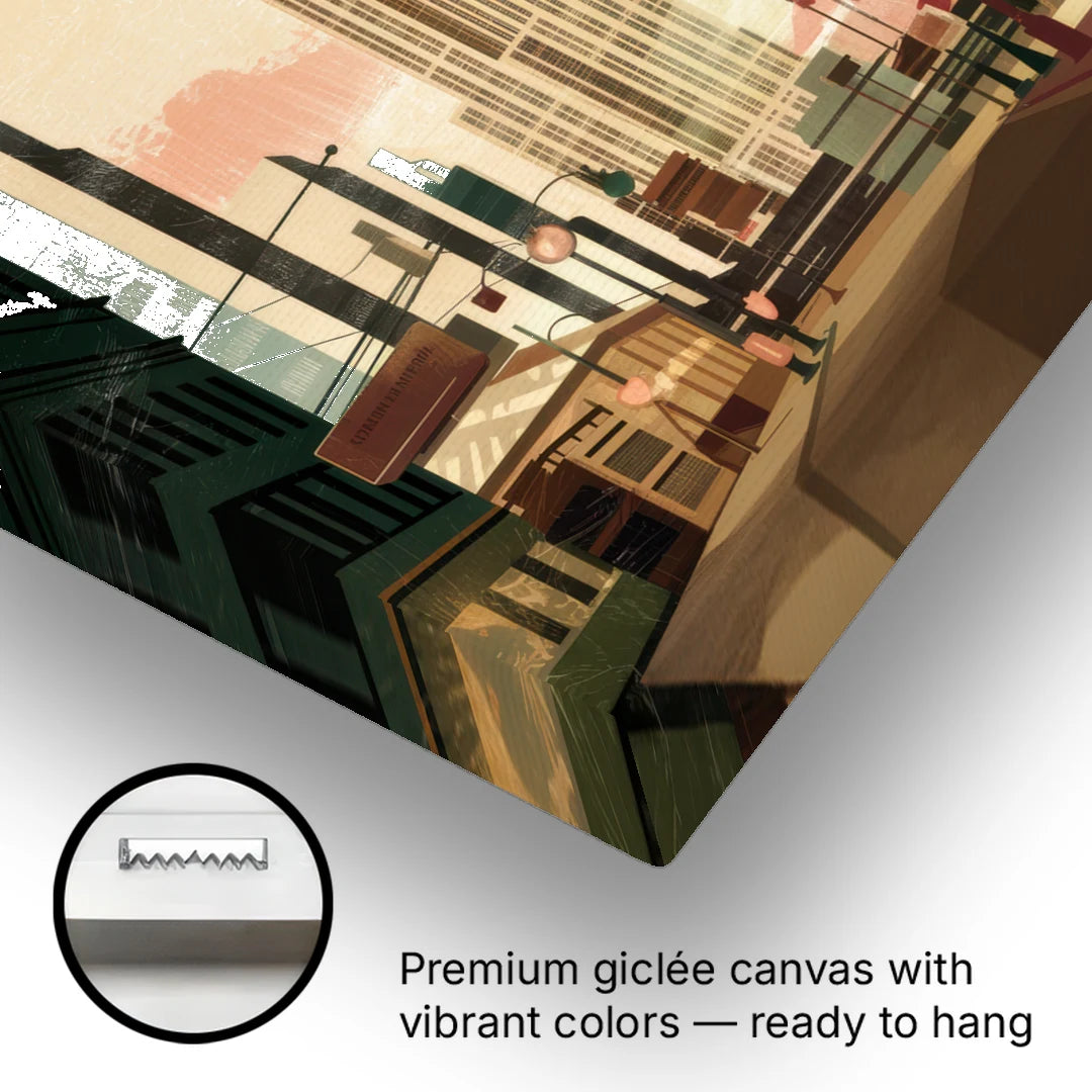 New York City Empire State Building Sunny - Canvas Wall Art - Gallery Wrap Corner
