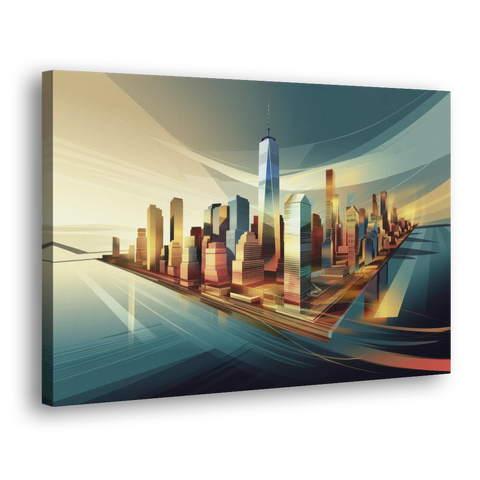 New York City Financial District - Canvas Wall Art - Side