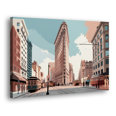 New York City Flatiron Building - Canvas Wall Art - Side