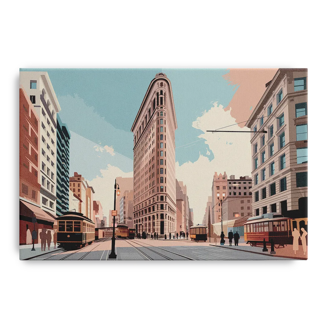 New York City Flatiron Building Front - Canvas Wall Art