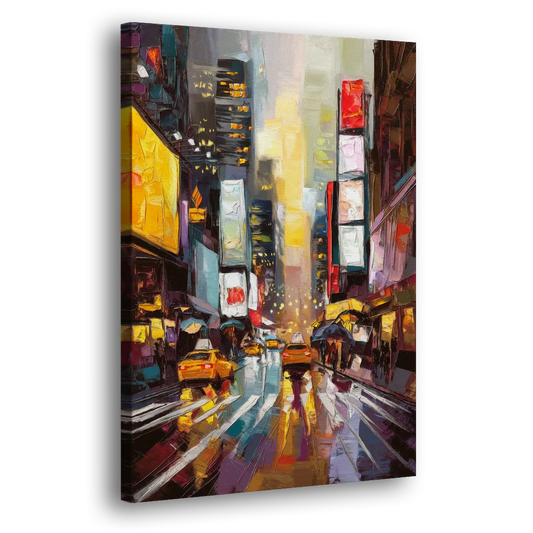 New York City Framed Street Photography Evening Side - Canvas Wall Art