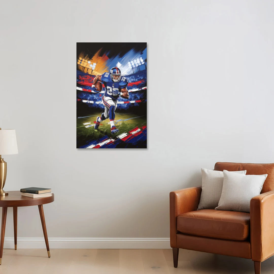 New York City Giants Football - Canvas Wall Art - Sofa - 24x36
