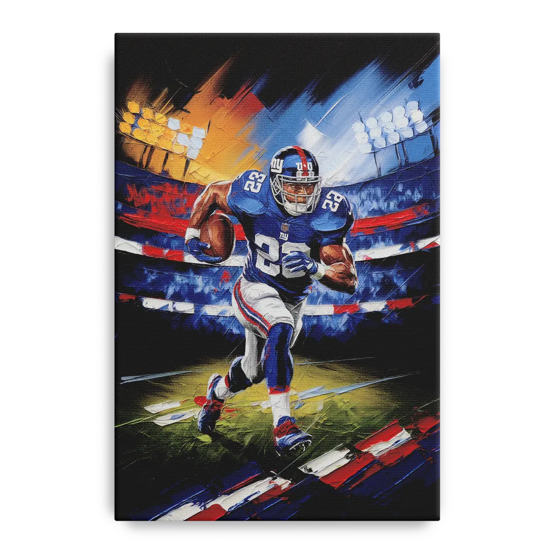 New York City Giants Football Front - Canvas Wall Art