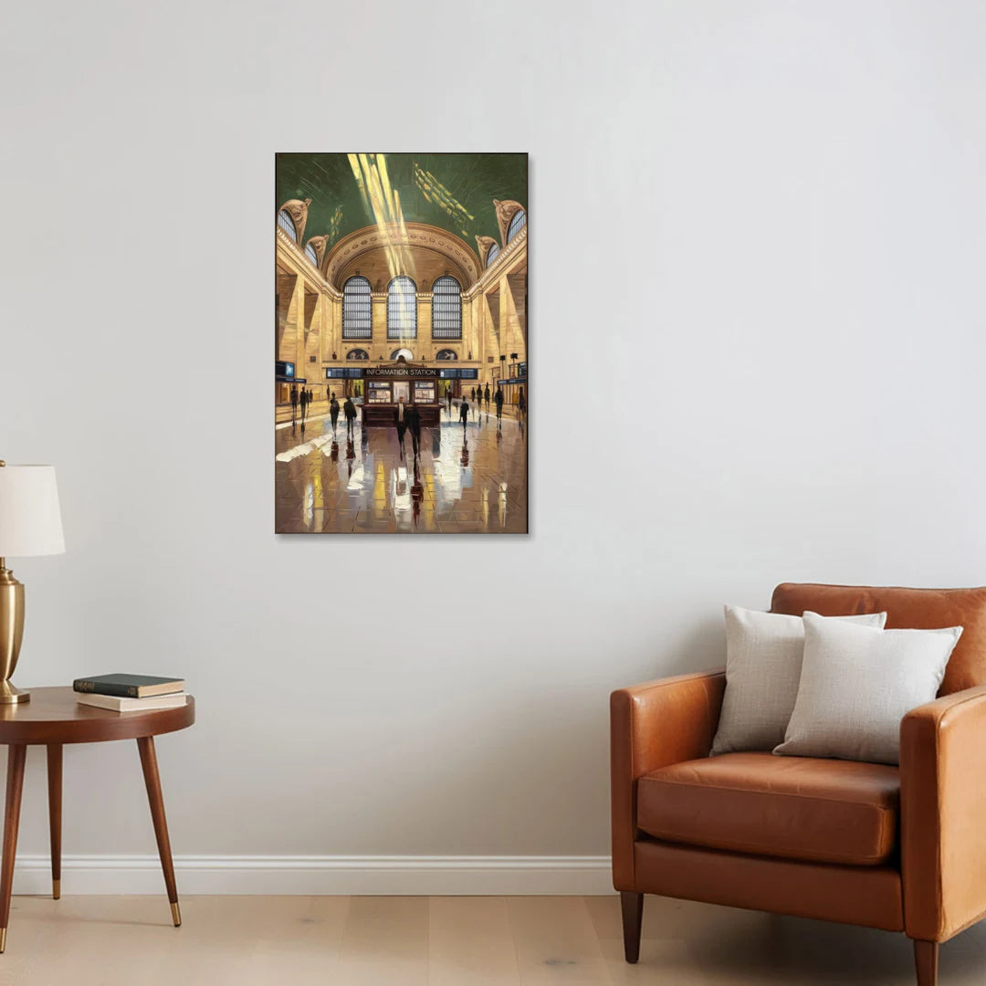 New York City Grand Central Station - Canvas Wall Art - Sofa - 24x36