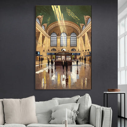 New York City Grand Central Station Living Room - Canvas Wall Art