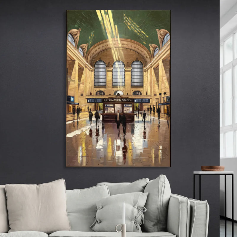 New York City Grand Central Station Living Room - Canvas Wall Art