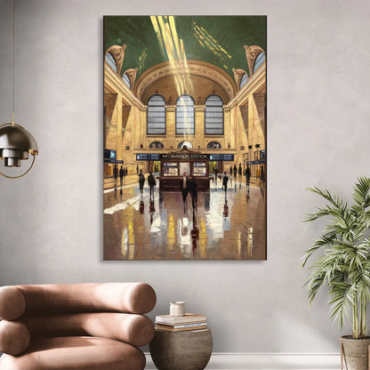 New York City Grand Central Station Sitting Room - Canvas Wall Art