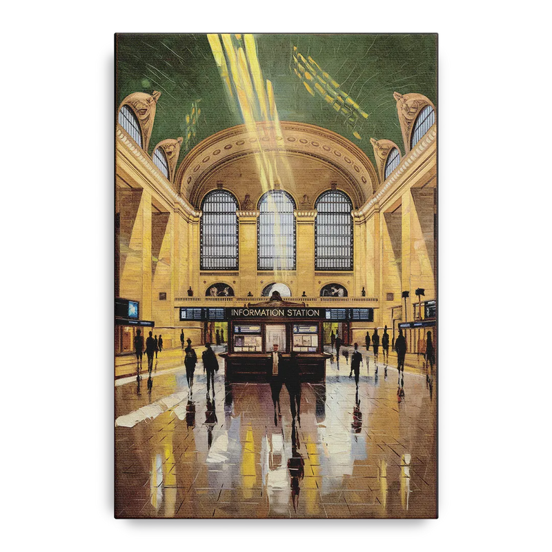 New York City Grand Central Station Front - Canvas Wall Art