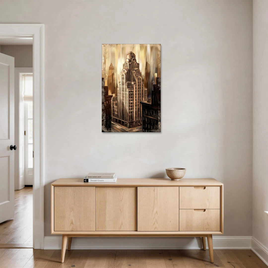 New York City Historic Architecture - Canvas Wall Art - Coffee Table - 24x36