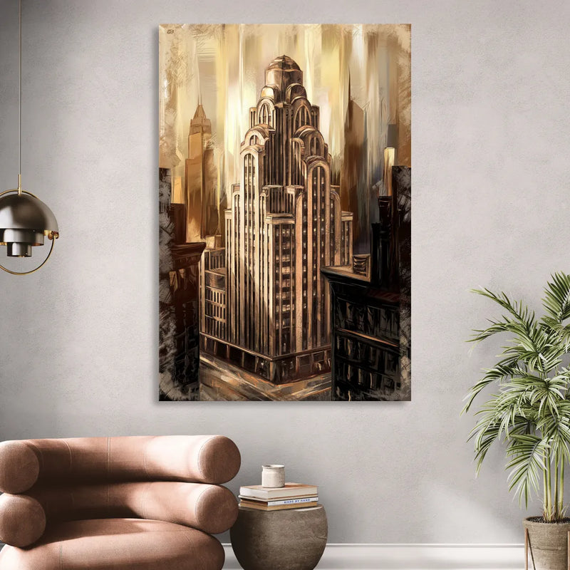New York City Historic Architecture Living Room - Canvas Wall Art