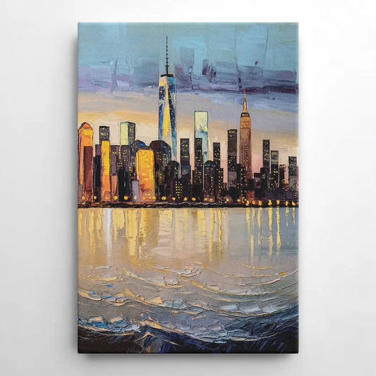 New York City Hudson River View - Canvas Wall Art