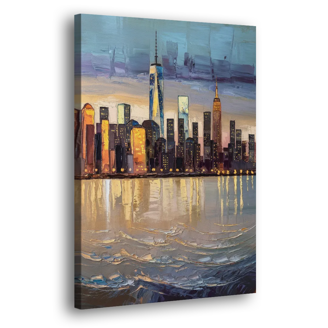 New York City Hudson River View Side - Canvas Wall Art
