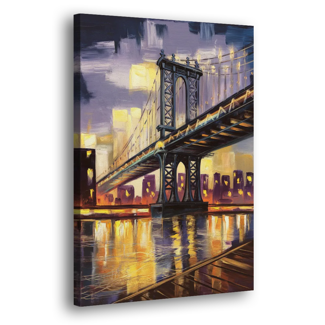 New York City Iconic Bridges Side - Canvas Wall Art