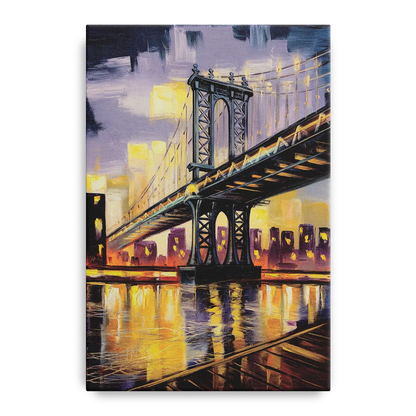 New York City Iconic Bridges Front - Canvas Wall Art