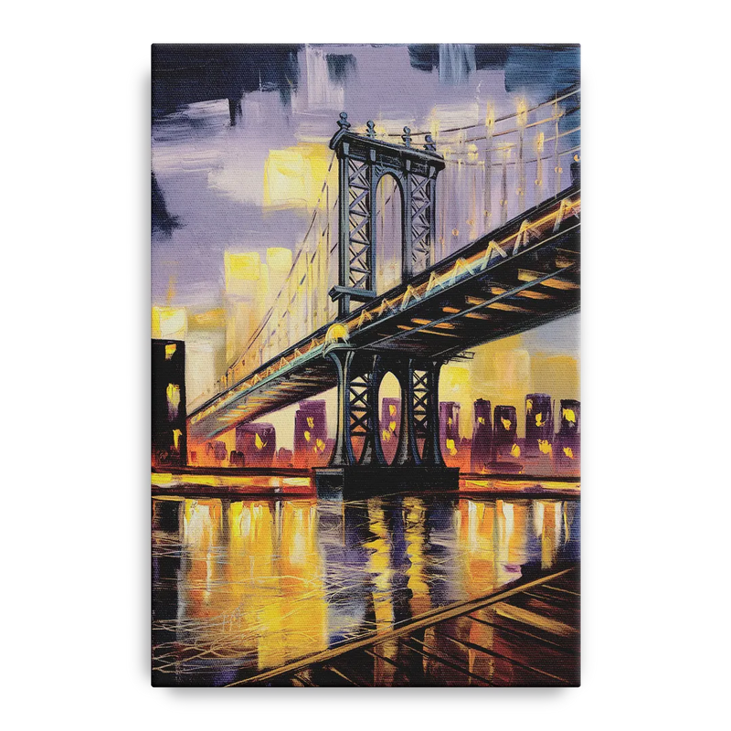 New York City Iconic Bridges Front - Canvas Wall Art